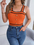 'Xylia' Striped Knit Crop Top - Celes Fashion